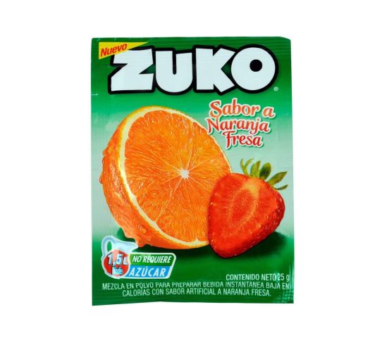 Jugo En Polvo Zuko Sabor Naranja & Fresa 25 g