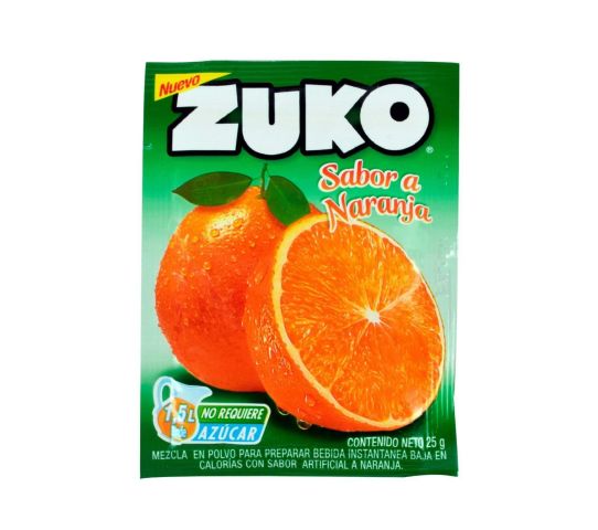 Jugo En Polvo Zuko Sabor Naranja 25 g