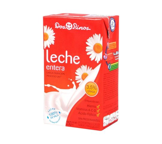 Leche Entera Dos Pinos 3.5% Grasa 250ml