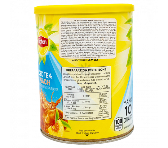 Iced Tea Sabor Melocotón Lipton 23.6 oz