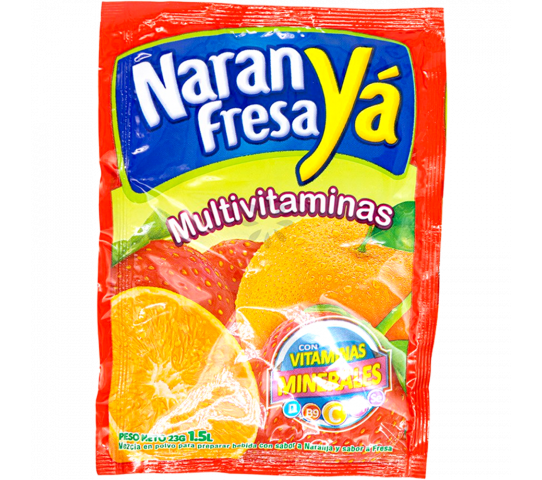 Jugo en Polvo Sabor a Naranja Fresa Sobre Naranfresayá 23 g