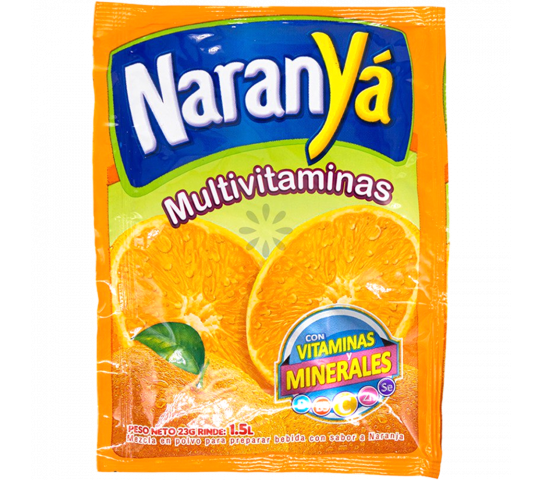 Jugo en Polvo Sabor a Naranja Sobre Naranyá 23 g