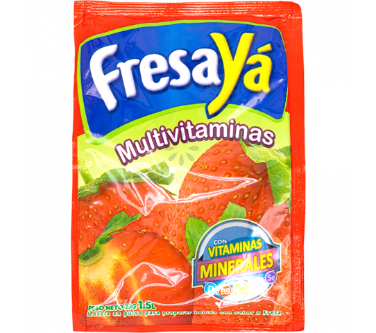 Jugo en Polvo Sabor a Fresa Sobre Fresayá 23 g