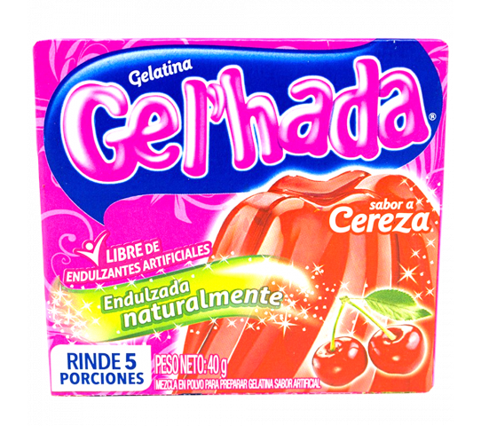 Gelatina Gel'hada Sabor a Cereza 40...