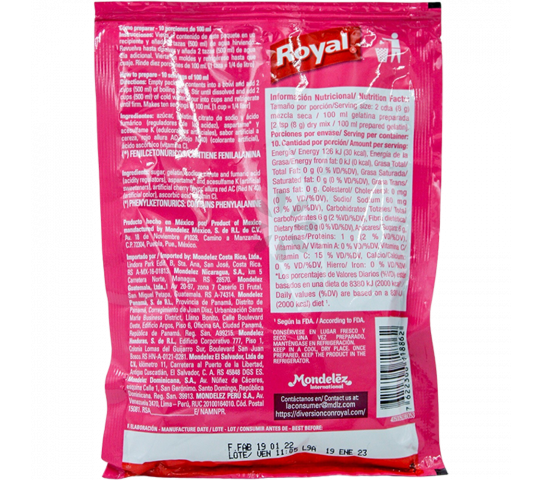 Gelatina Sabor a Cereza Royal 80 g