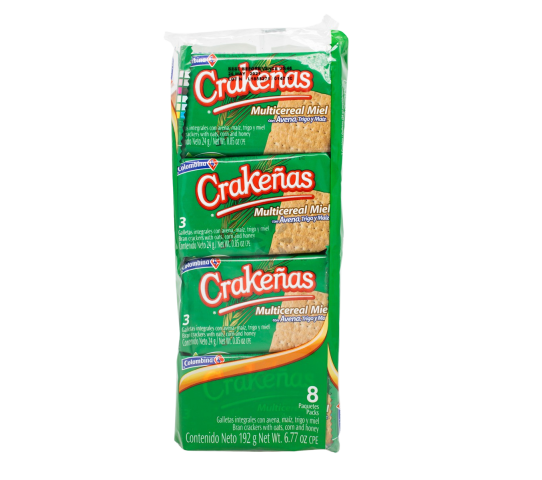 Galletas Integral Multicereal Miel Crakeñas 192 g