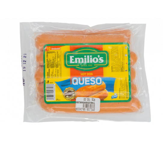 Salchicha Hot Dog Queso Emilio's 10 Uds