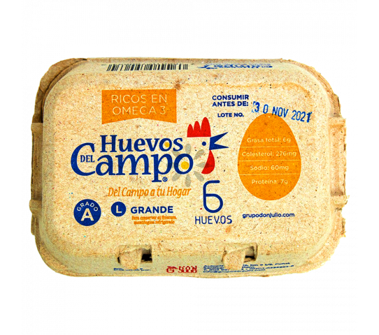 6 Huevos Blancos Del Campo