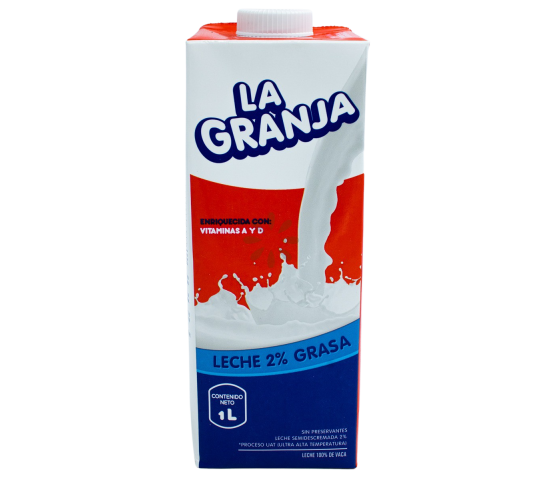 Leche Semidescremada 2% La Granja 1 lt