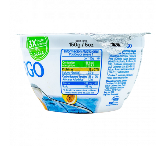 Yogurt Estilo Griego Con Chinola en el Fondo Yoplait 5 oz