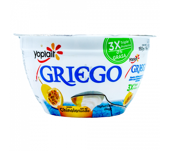 Yogurt Estilo Griego Con Chinola en el Fondo Yoplait 5 oz