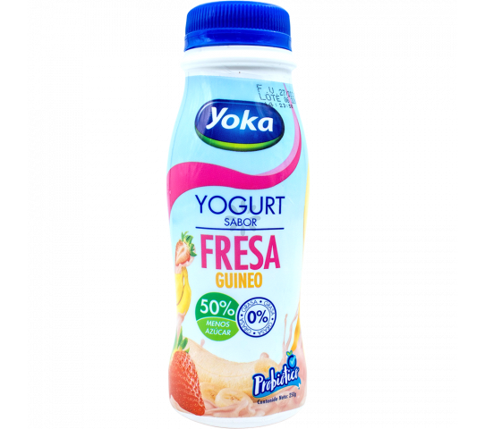 Yogurt Sabor Fresa Guineo Yoka 250 g