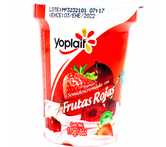 Yogurt Semidescremado Con Frutas Rojas Yoplait 6 oz