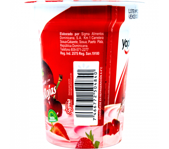 Yogurt Semidescremado Con Frutas Rojas Yoplait 6 oz