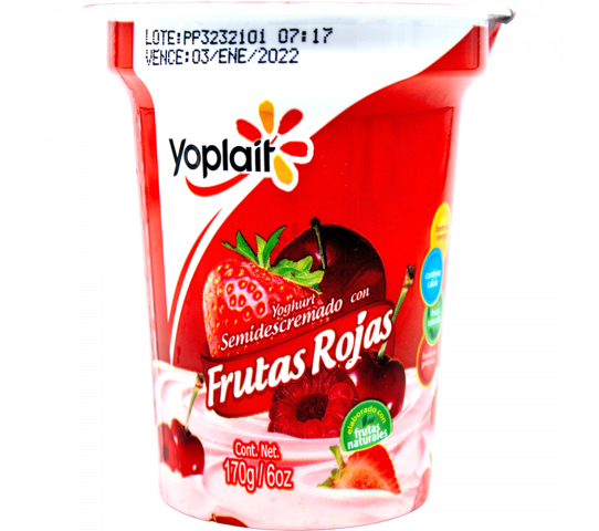 Yogurt Semidescremado Con Frutas Rojas Yoplait 6 oz