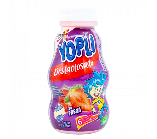 Yogurt Deslactosado Sabor Con Fresa Yopli Yoplait 5 oz