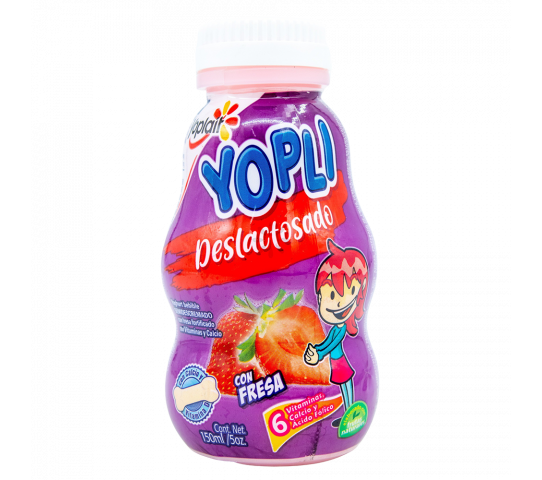 Yogurt Deslactosado Sabor Con Fresa Yopli Yoplait 5 oz