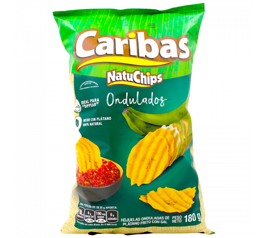 Snack Platanos Ondulados Caribas 180 g