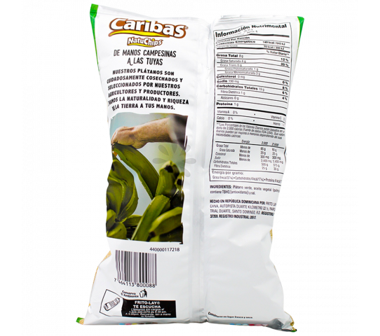 Snack Platanos Ondulados Caribas 180 g