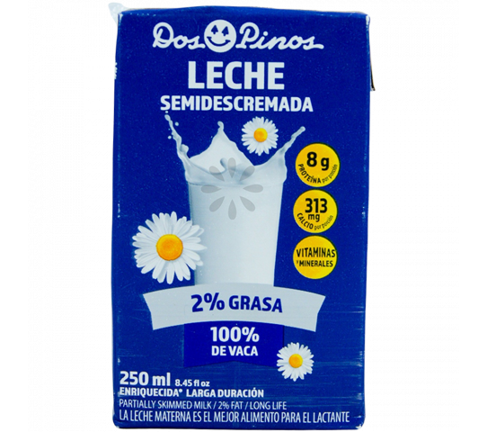 Leche Semidescremada Dos Pinos 250 ml