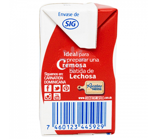 Leche Evaporada Carnation Nestle 135 ml