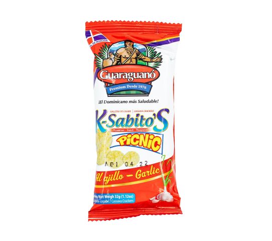 Casabe Guaraguanó K-Sabitos Sabor Ajo 32 g