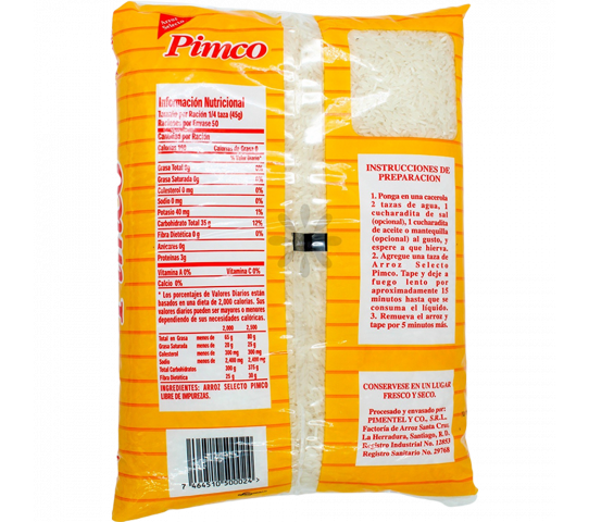 Arroz Selecto Especial Pimco 5 LB