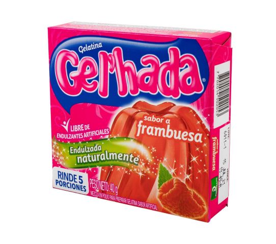 Gelatina Gel'Hada Sabor Frambuesa 1 Oz